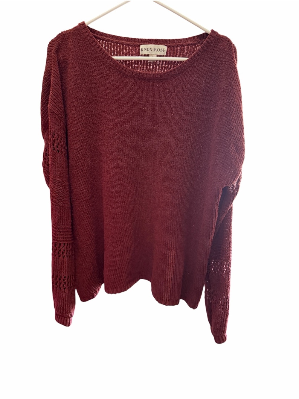 Knox Rose Women's Crewneck Sweater in Deep Rust - Picture 2 of 7